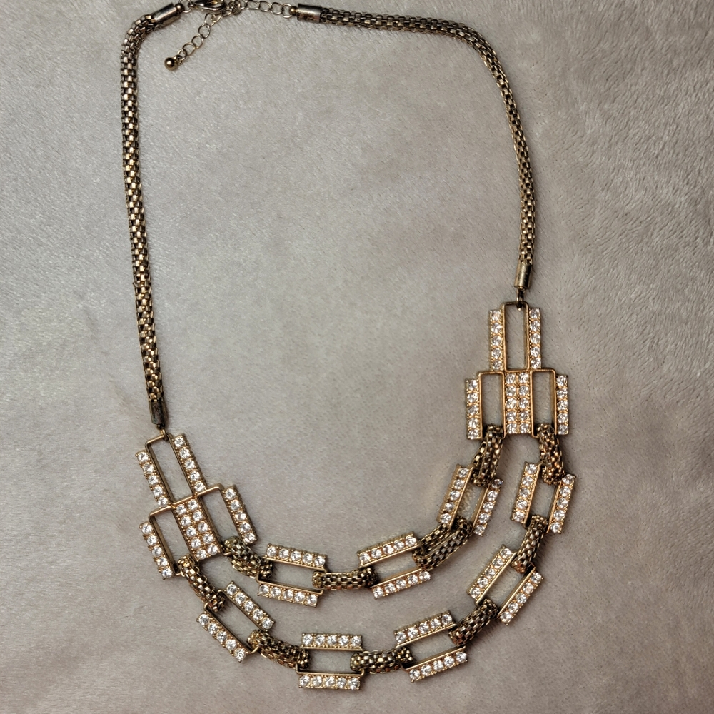 Gold Diamond Chunky Necklace
